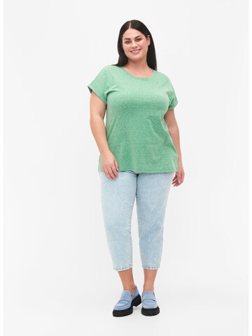 Zizzi Shirt 'VAVA' in Groen