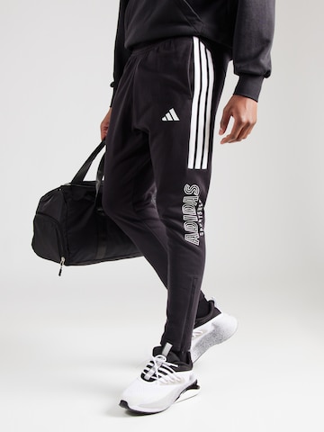 Slimfit Pantaloni sportivi 'TIRO' di ADIDAS SPORTSWEAR in nero: frontale