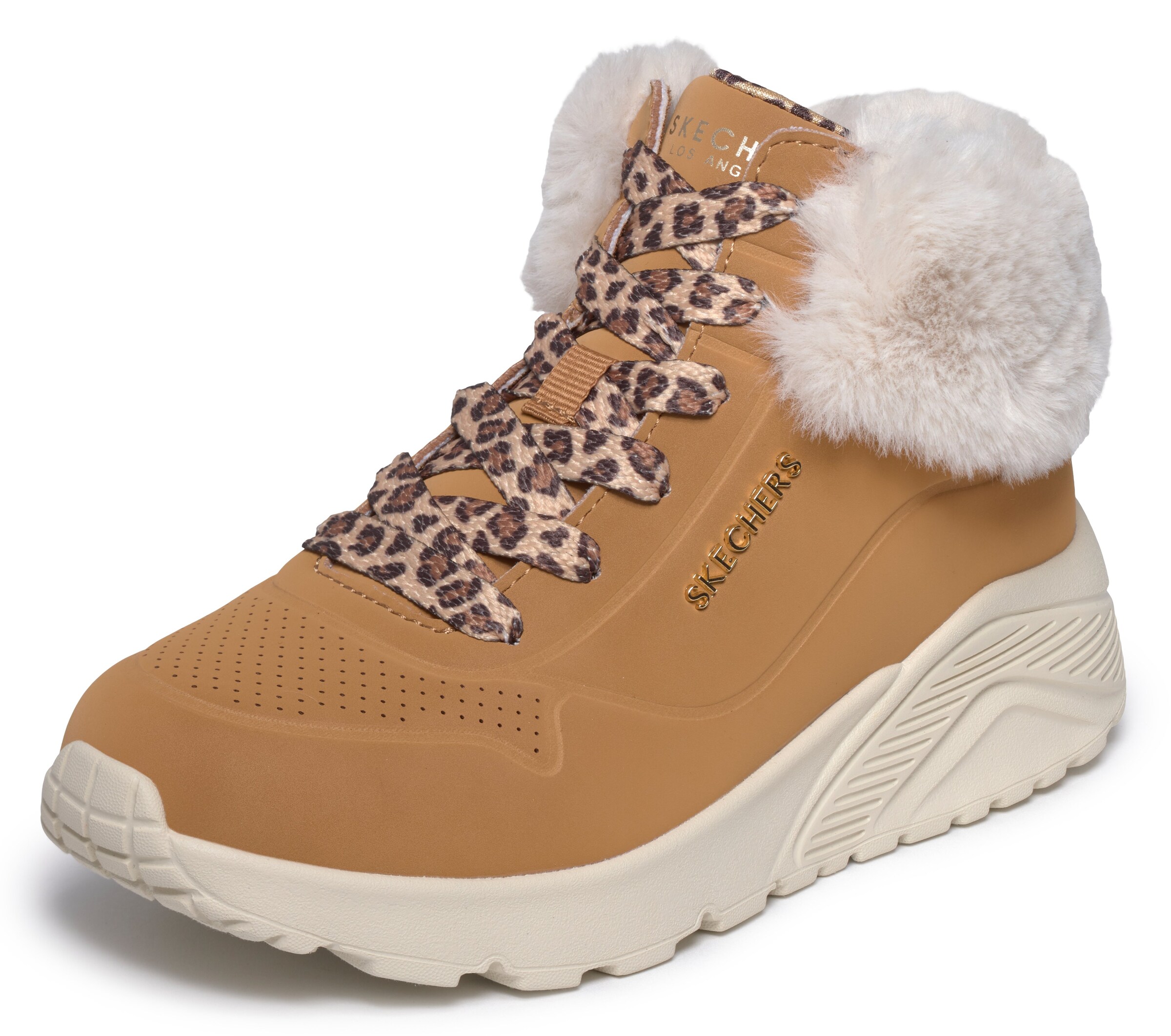 SKECHERS Snowboots 'Uno' in Braun: Vorderseite