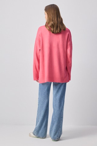 Pull-over oversize Touche Prive en rose