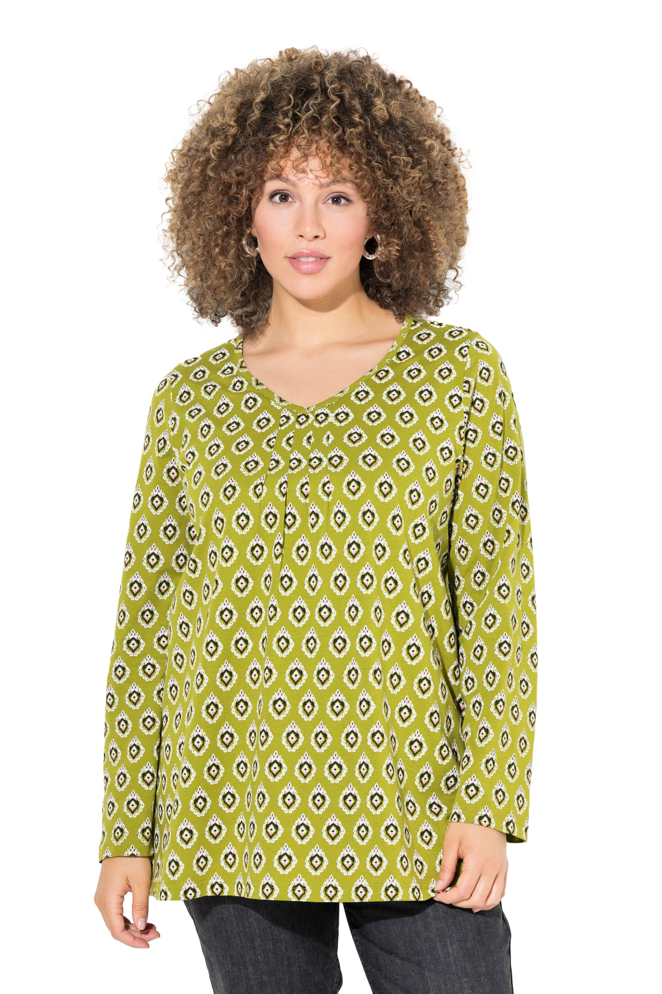 Ulla Popken Shirt in Grün: Vorderseite