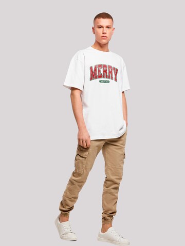 F4NT4STIC Shirt 'Merry Christmas' in White
