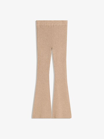 Bershka Flared Bukser i beige
