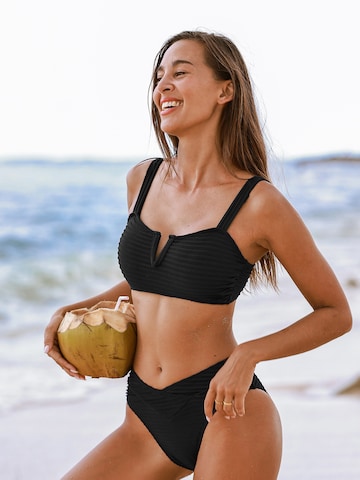 Cupshe Bustier Bikini‌ in Schwarz