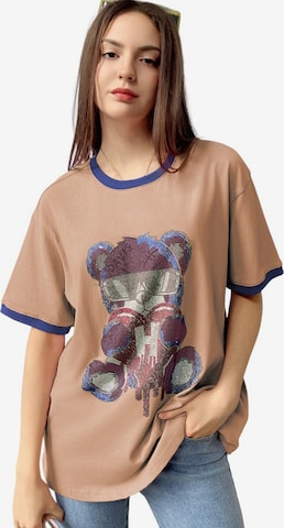 Maglietta di GORHEY in marrone: frontale