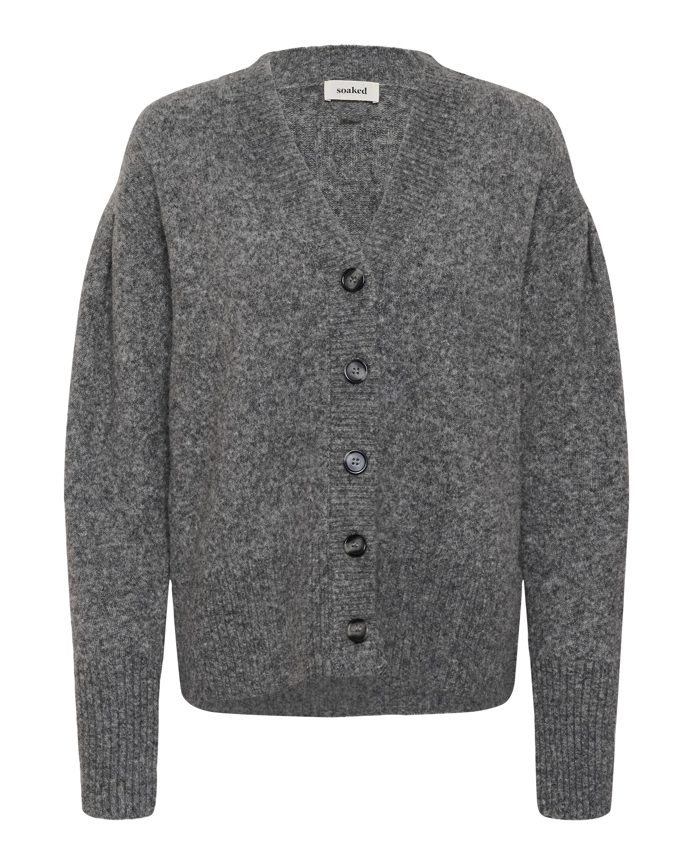 SOAKED IN LUXURY - Casaco de malha em cinzento: frente