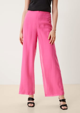 s.Oliver BLACK LABEL Szeroka nogawka Spodnie w kolorze różowy: przód