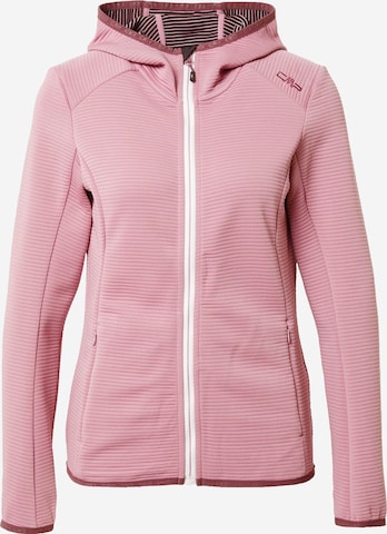 CMP - Sudadera con cremallera deportiva en rosa: frente