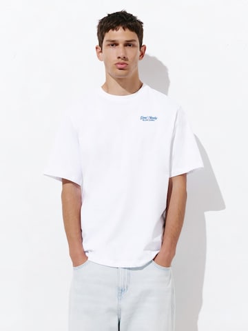 Pull&Bear Koszulka w kolorze biały: przód