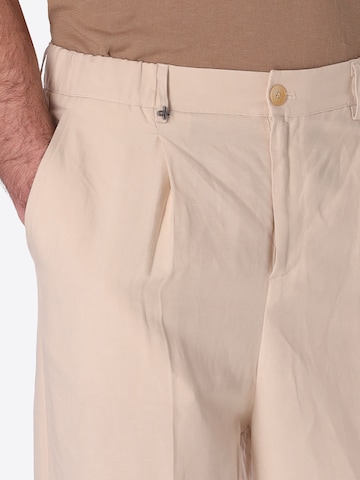 Distretto12 Slim fit Trousers with creases ' 34" BAN T. ALLORO. ' in Beige