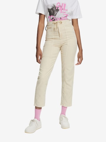 ESPRIT Tapered Pants in Beige: front