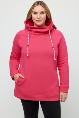 Ulla Popken Sweatshirt in Roze: voorkant