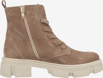 ILC Lace-Up Ankle Boots in Beige