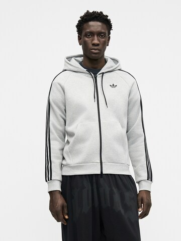 Giacca di felpa 'Adicolor' di ADIDAS ORIGINALS in grigio: frontale
