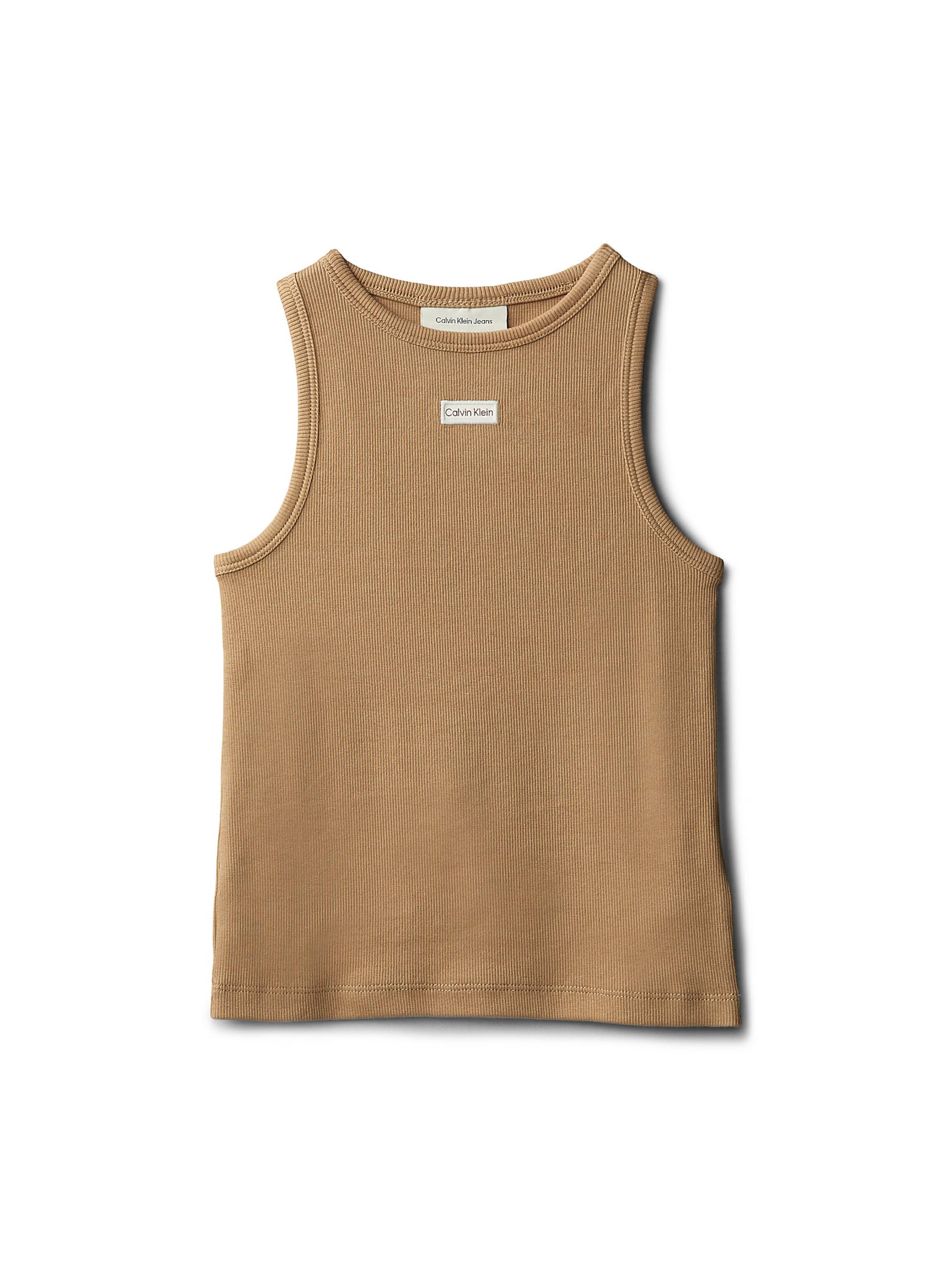 Regular Haut Calvin Klein Jeans en marron : devant