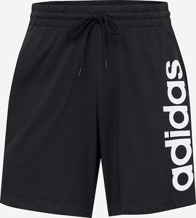 ADIDAS SPORTSWEAR Pantalon de sport 'Essentials' en noir / blanc cassé, Vue avec produit
