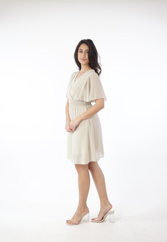 Elara Dress in Beige