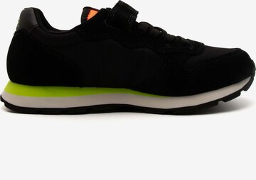 SUN68 Sneakers 'Tom Fluo' in Zwart