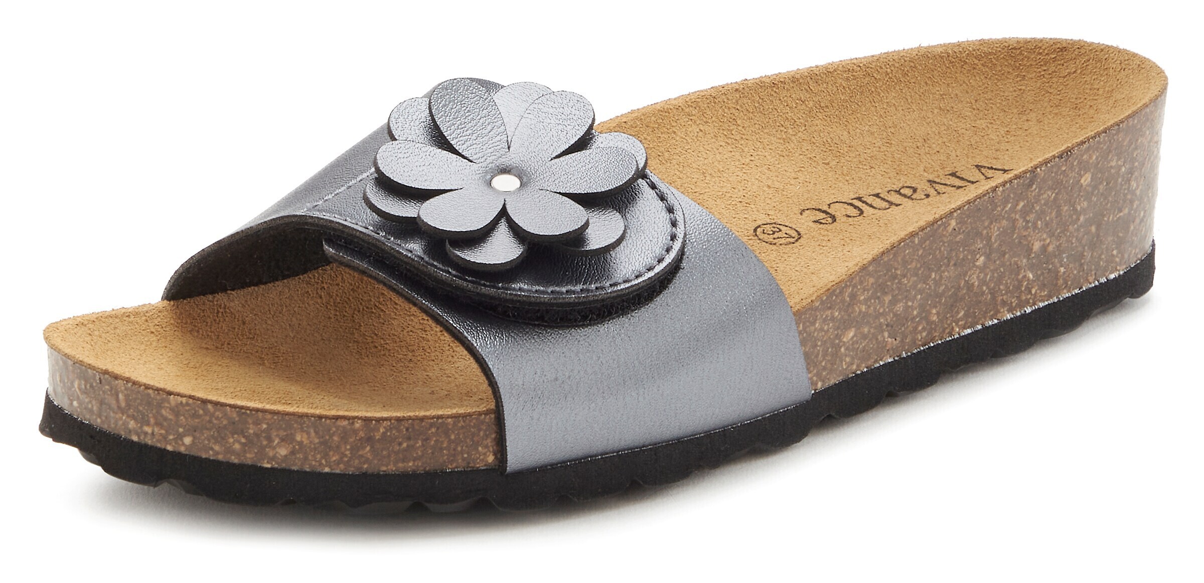 VIVANCE Pantolette in Grau: Vorderseite