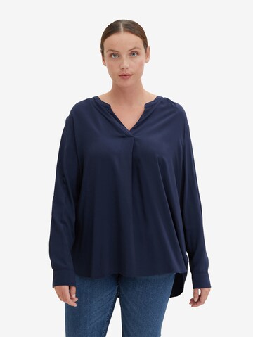 Tom Tailor Women + Bluse in Blau: predná strana