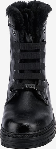 TOM TAILOR Lace-Up Ankle Boots in Black