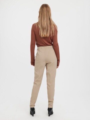VERO MODA Tapered Trousers with creases in Beige