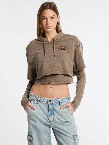 GUESS Sweatshirt in Brown: front