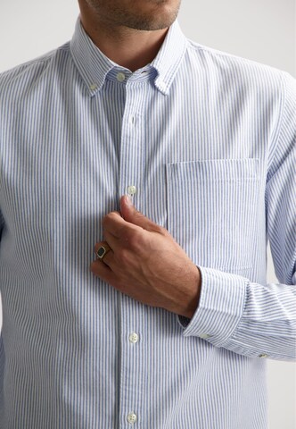 Dstrezzed Comfort fit Button Up Shirt 'Oliver' in Blue
