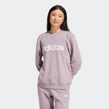 ADIDAS SPORTSWEAR Sport sweatshirt 'Essentials Linear' i lila: framsida