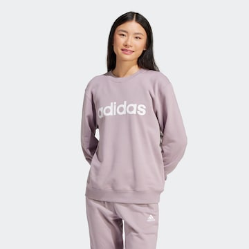 ADIDAS SPORTSWEAR Sports sweatshirt 'Essentials Linear' in Purple: front