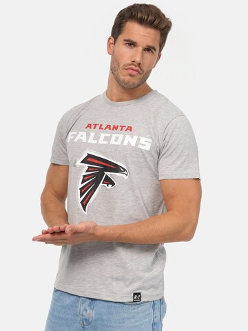 Recovered T-Shirt 'Falcons Core' in Grau: predná strana