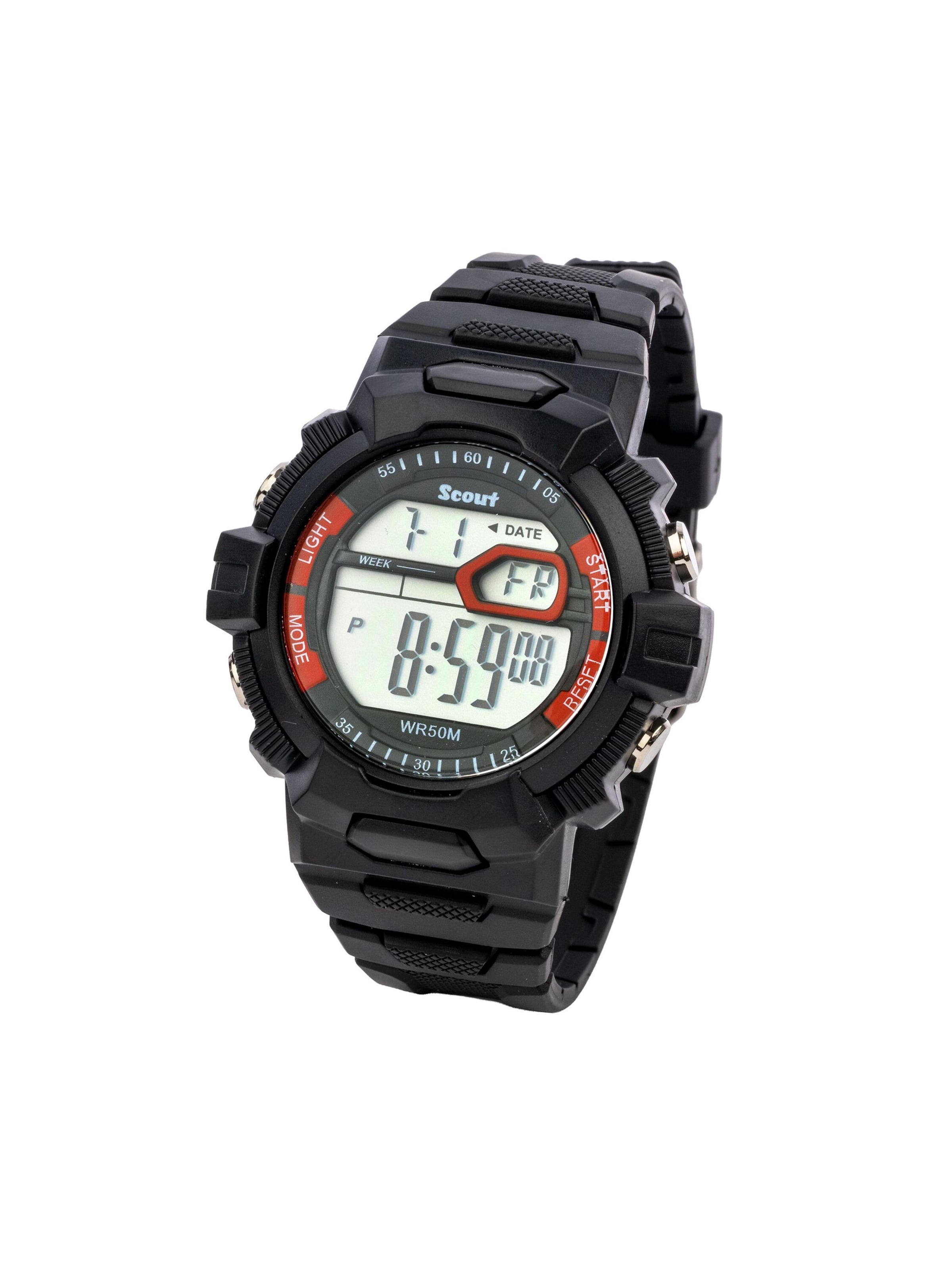 SCOUT Kinderuhr in Schwarz: Vorderseite