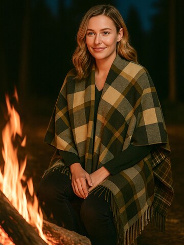 COLLEZIONE ALESSANDRO Cape 'Aspen' in Green