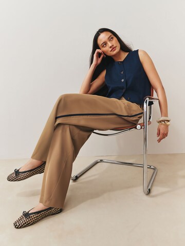 Next Wide Leg Hose in Braun