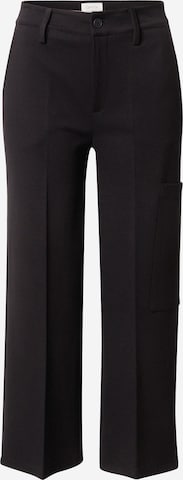 Cartoon Pleated Pants in Black: front