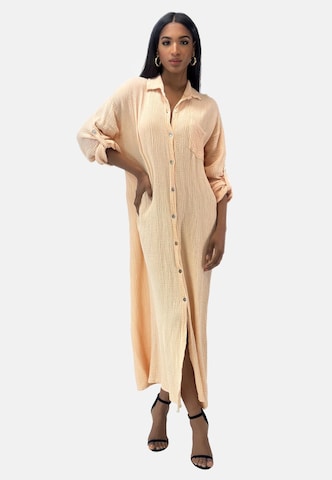 Elara Blusenkleid in Beige