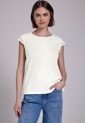 Street One Studio Shirt mit Häkeldetails in Weiß: Vorderseite