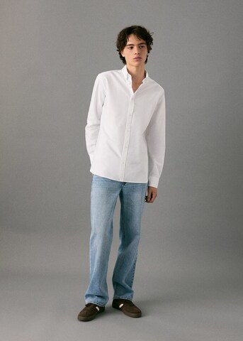 MANGO TEEN Regular fit Button Up Shirt in White