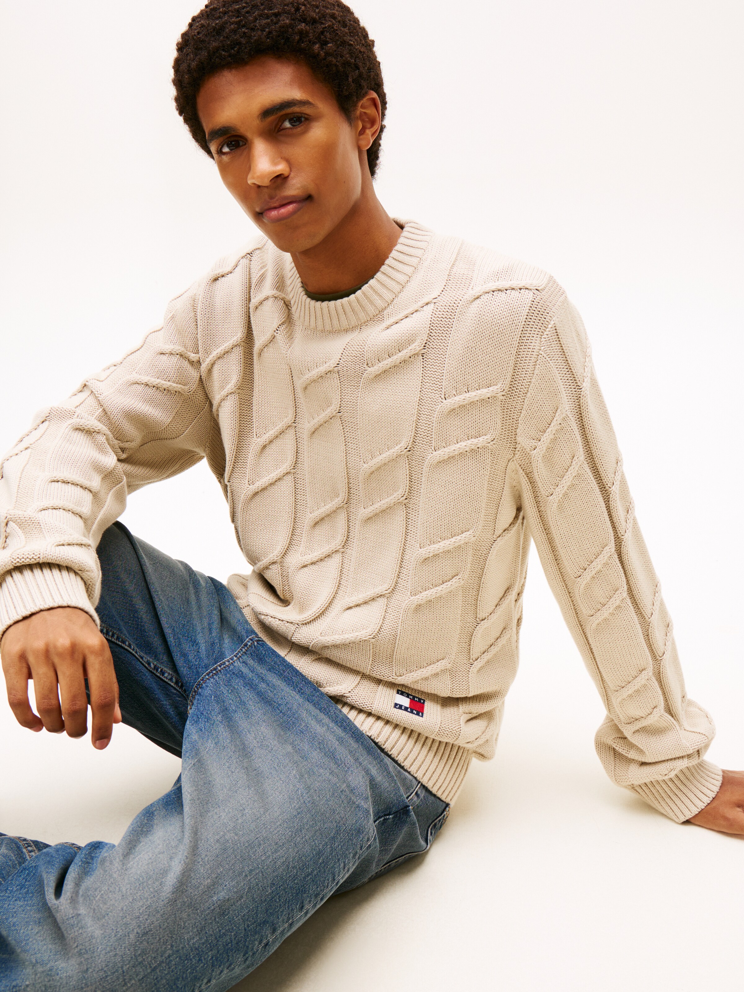 Tommy Jeans Pullover in Beige