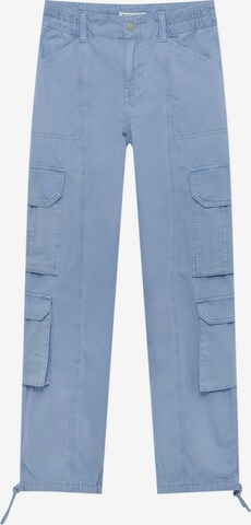 Pull&Bear Cargojeans in Blauw: voorkant