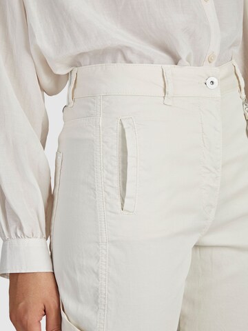 MARC AUREL Slim fit Cargo Pants in White