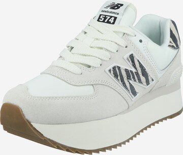 Sneaker low '574' de la new balance pe alb: față