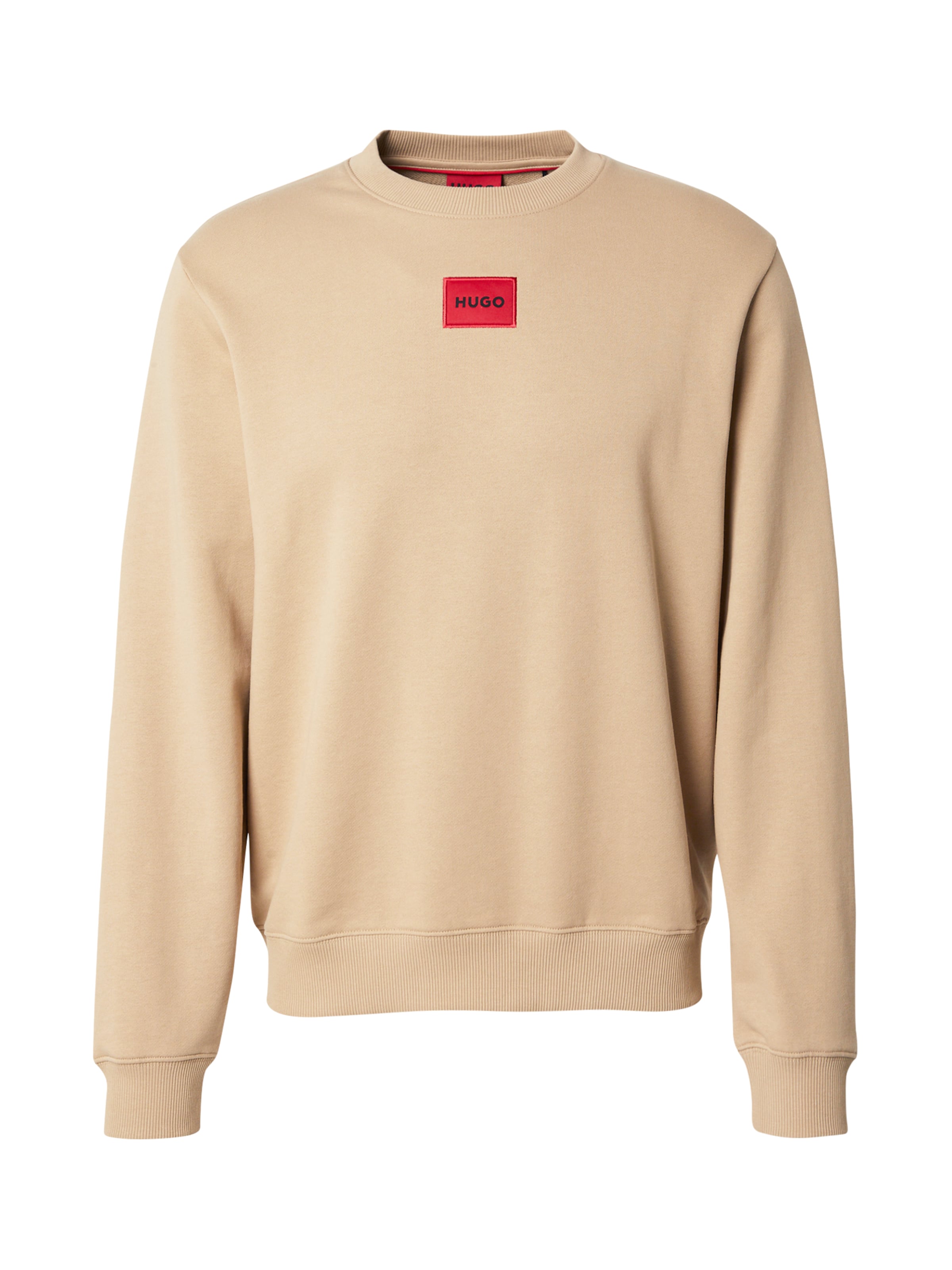 HUGO Sweatshirt 'Diragol212' in Beige: front