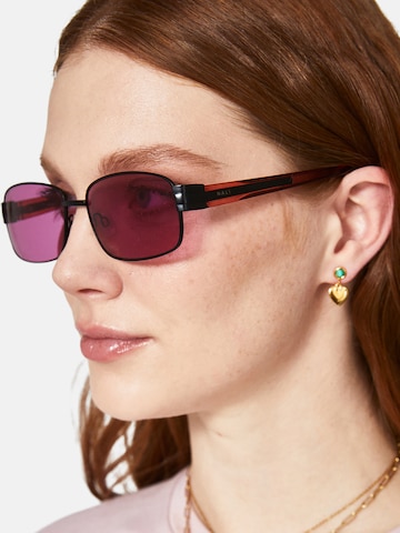 NALì Sonnenbrille Mit Logo SATURN in Schwarz: Vorderseite