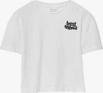 T-Shirt s.Oliver en blanc : devant