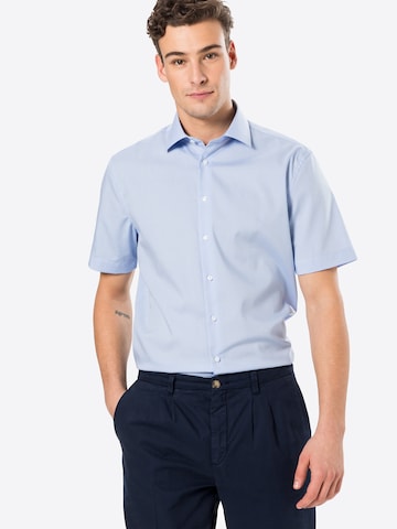 SEIDENSTICKER Regular fit Button Up Shirt in Blue: front