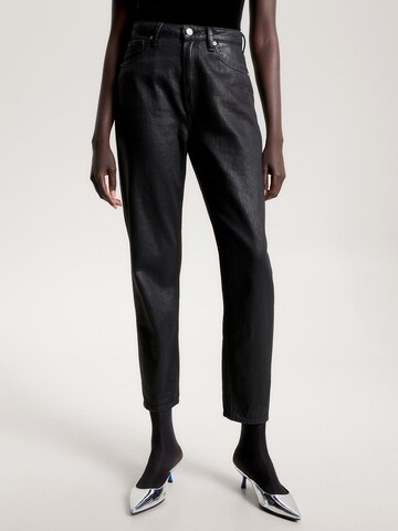 TOMMY HILFIGER Tapered Jeans in Black: front