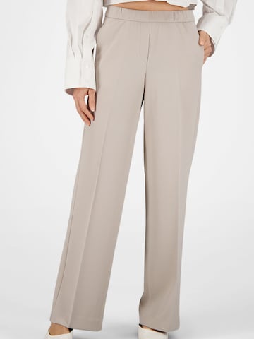 Gardeur Regular Trousers with creases 'Franca800' in Beige: front