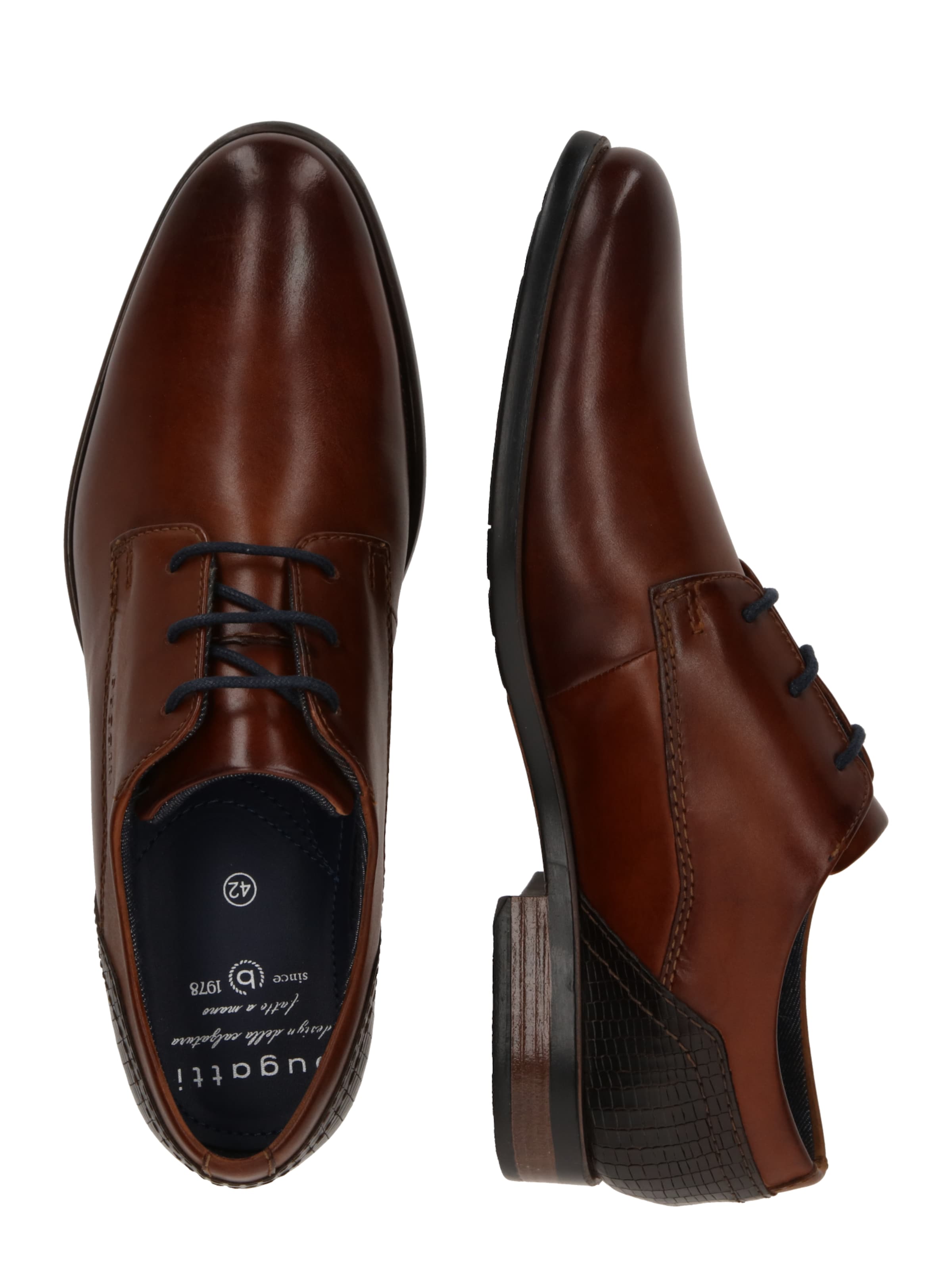 bugatti Nauhakengät 'Licio' värissä ruskea