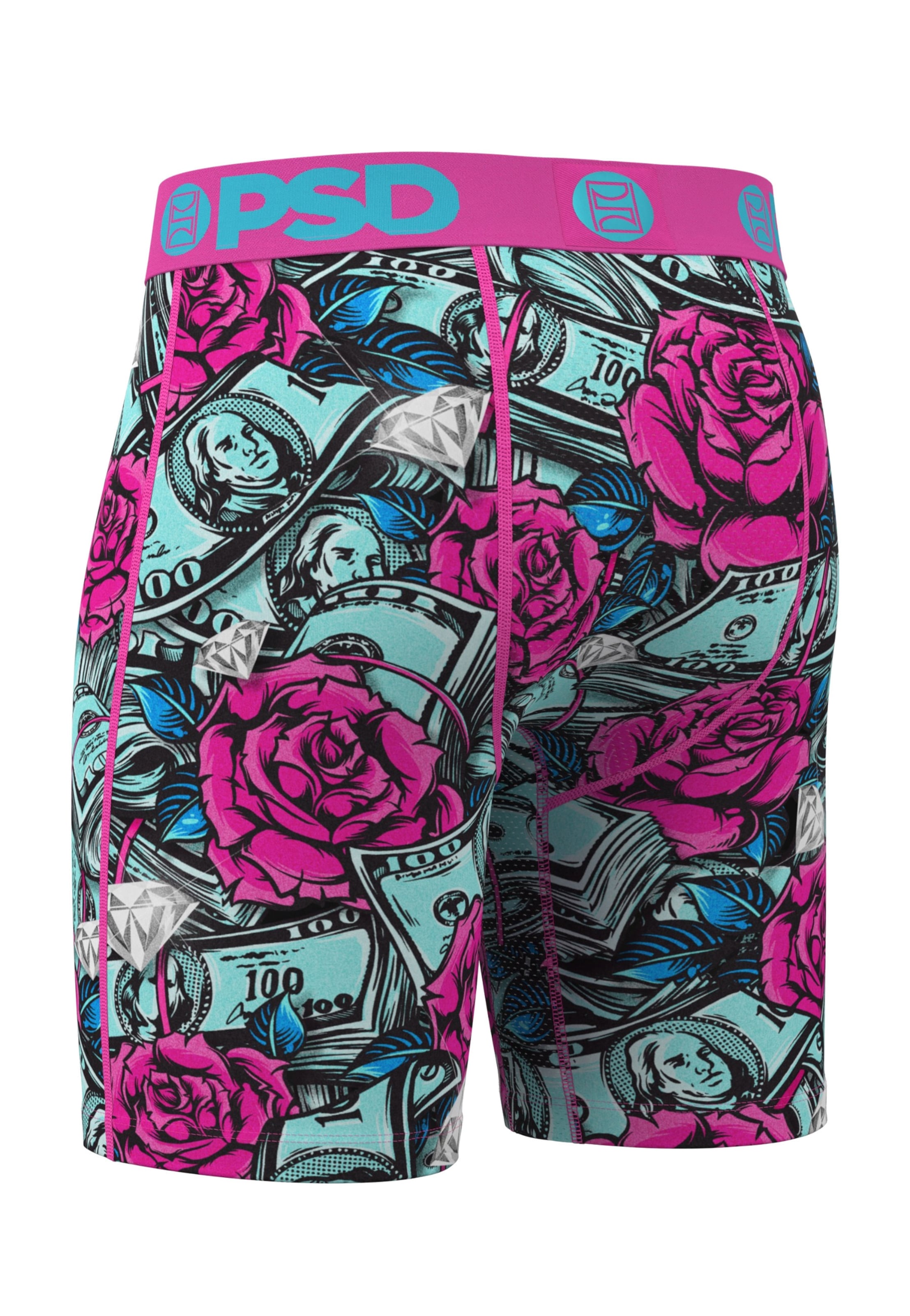 PSD Boxerky 'Stacked Roses' – pink